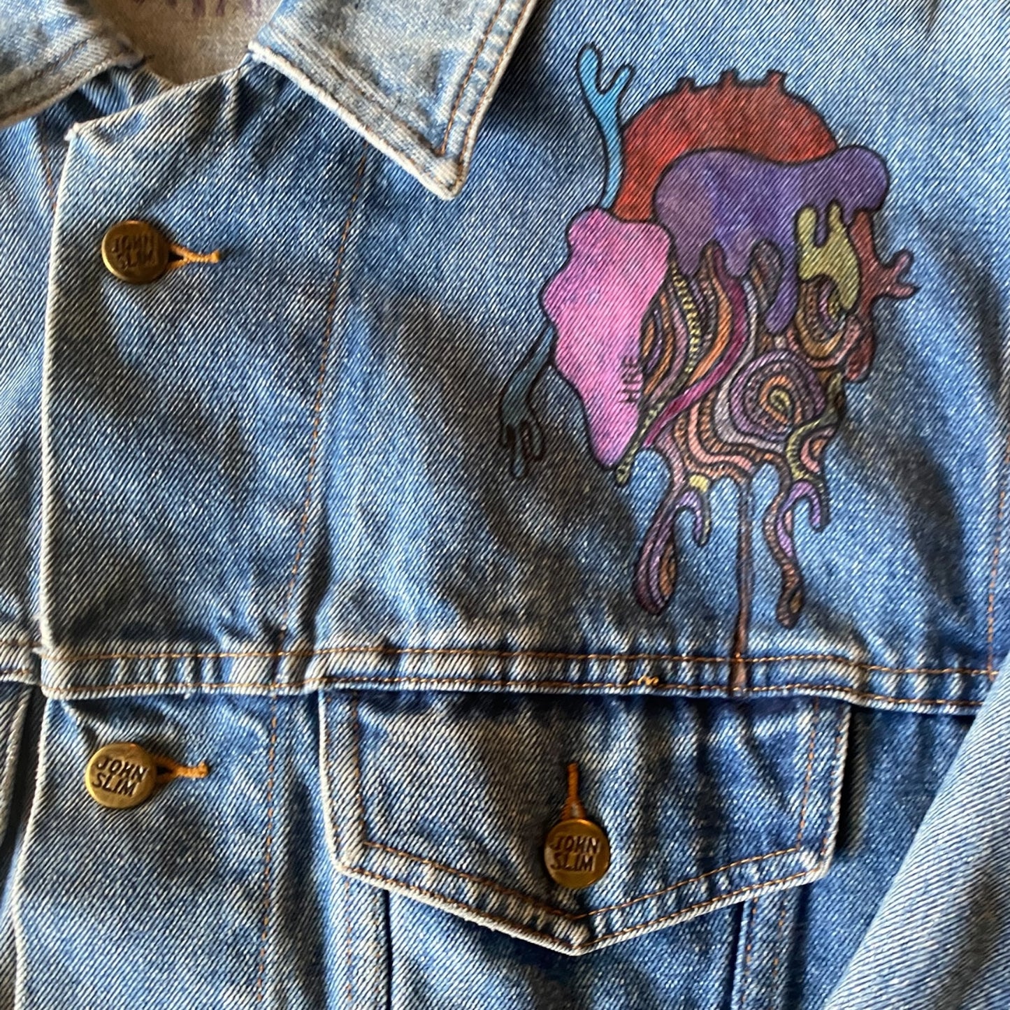 HREdayam REpaint Denim Jacket