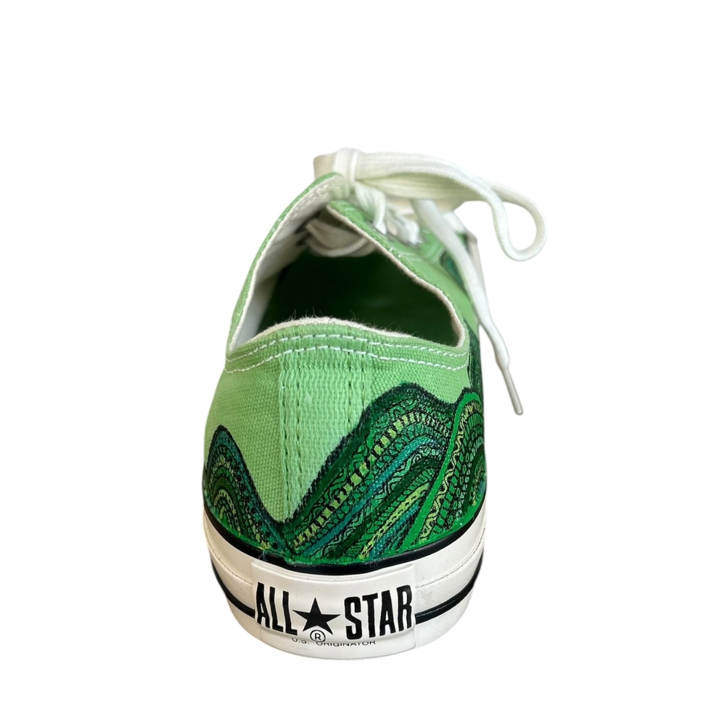 Paitnt Sneaker 『Green Colorful Waves』
