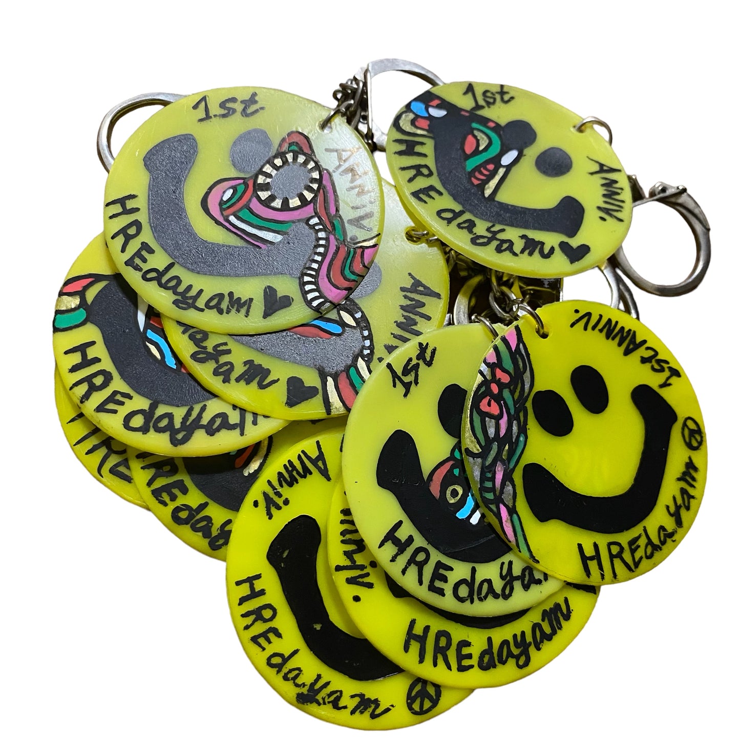 HREdayam 1st Anniversary Paint Smile KeyHolder