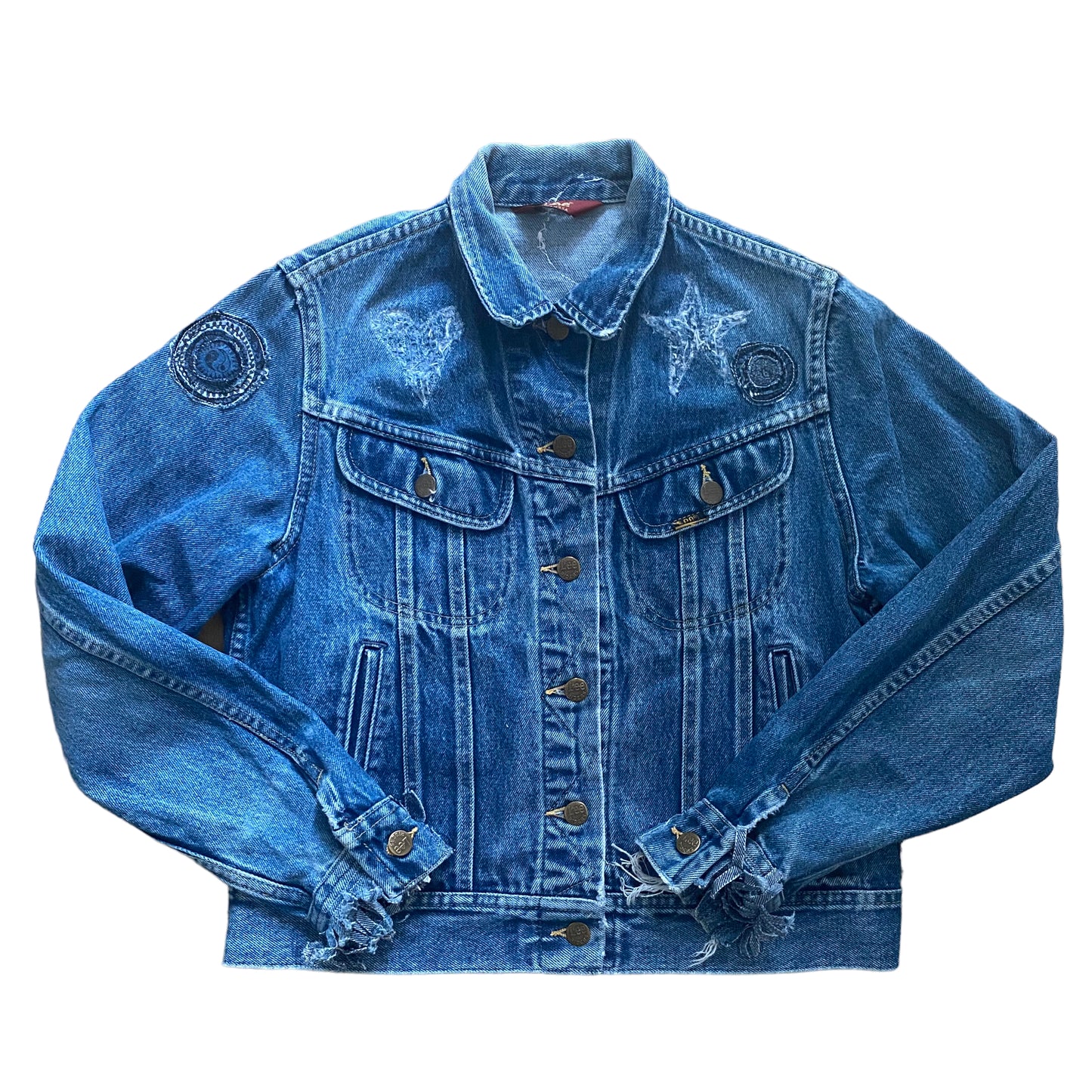 デニムジャケット-HREdayam Patchwork&Circle MANDARA&MxxkyPaint-