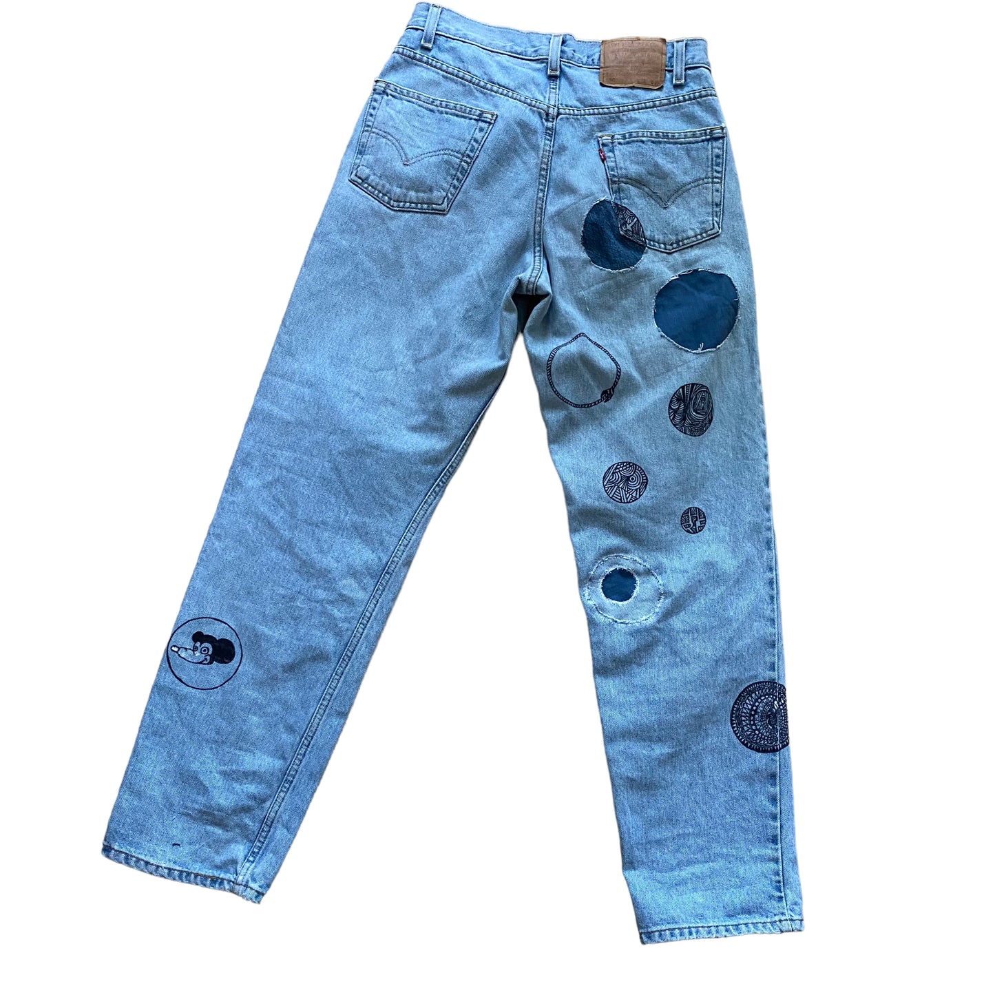 デニムパンツ-HREdayam DOT REmake Patchwork&Paint-/Levis