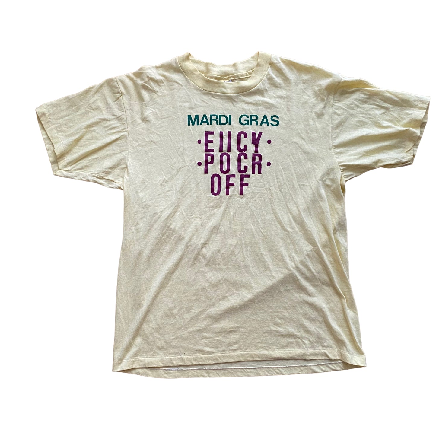 “Fxxk Off”騙し絵Teeシャツ/Hanes(ヘインズ)