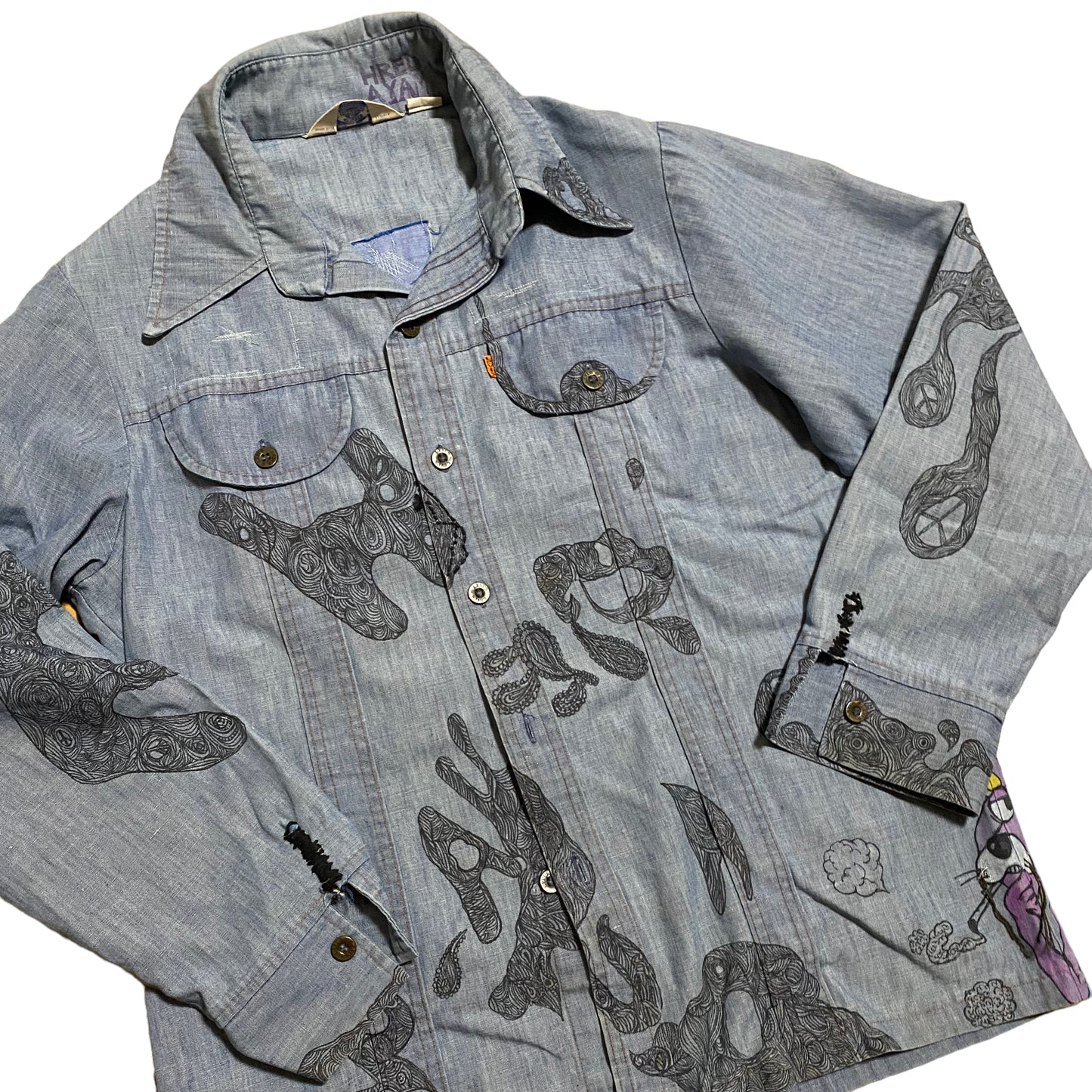 シャンブレーシャツ-NAGARERU HREdayam Paint-/Levis
