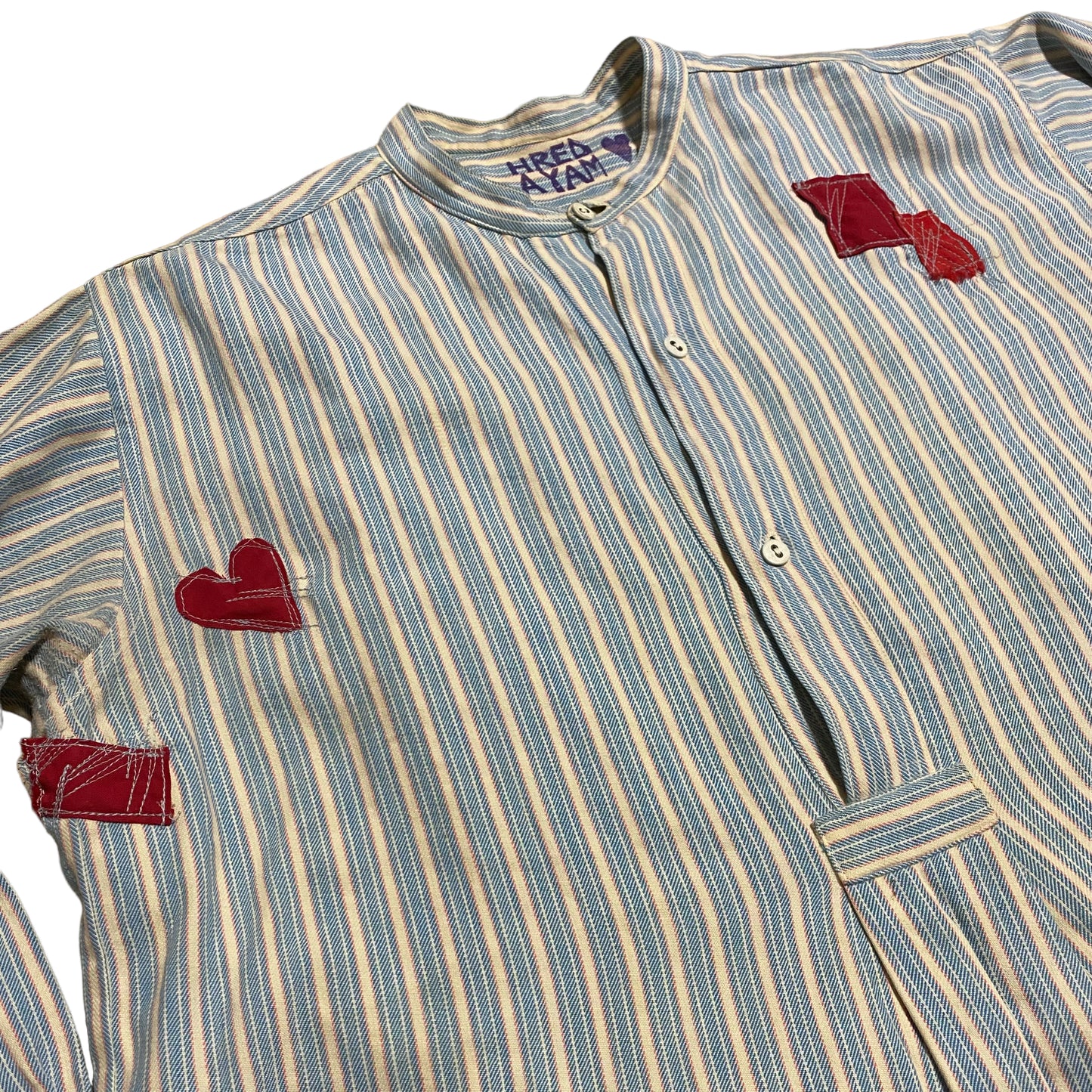 Unique stripeGrandpa shirt-Repair&Custom-