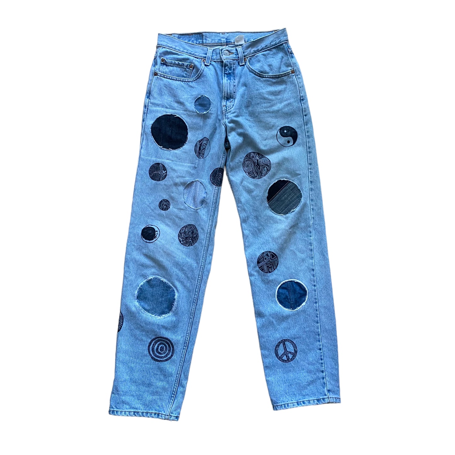 デニムパンツ-HREdayam DOT REmake Patchwork&Paint-/Levis
