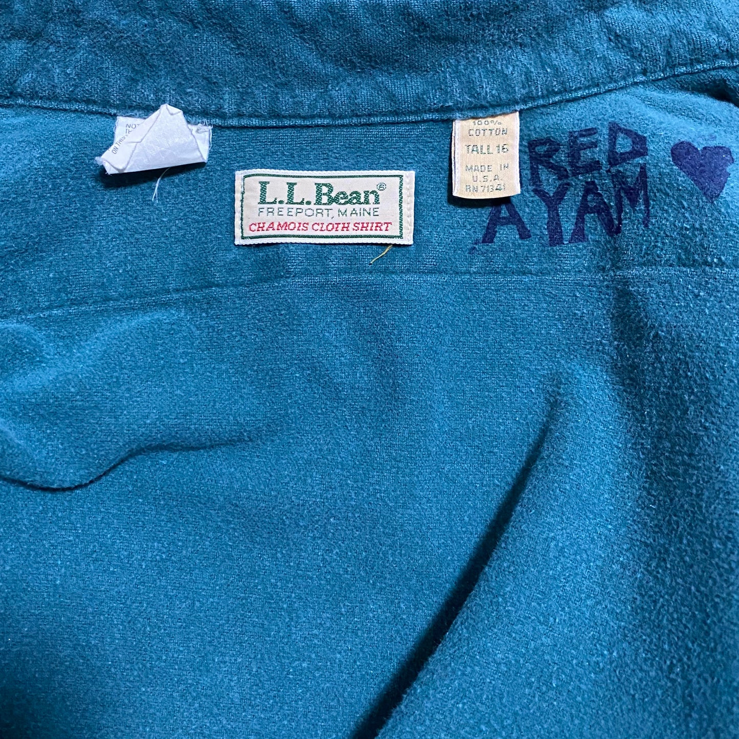 シャモアクロス 長袖シャツ-M**EY OverAllPattern Paint-/L.L.Bean