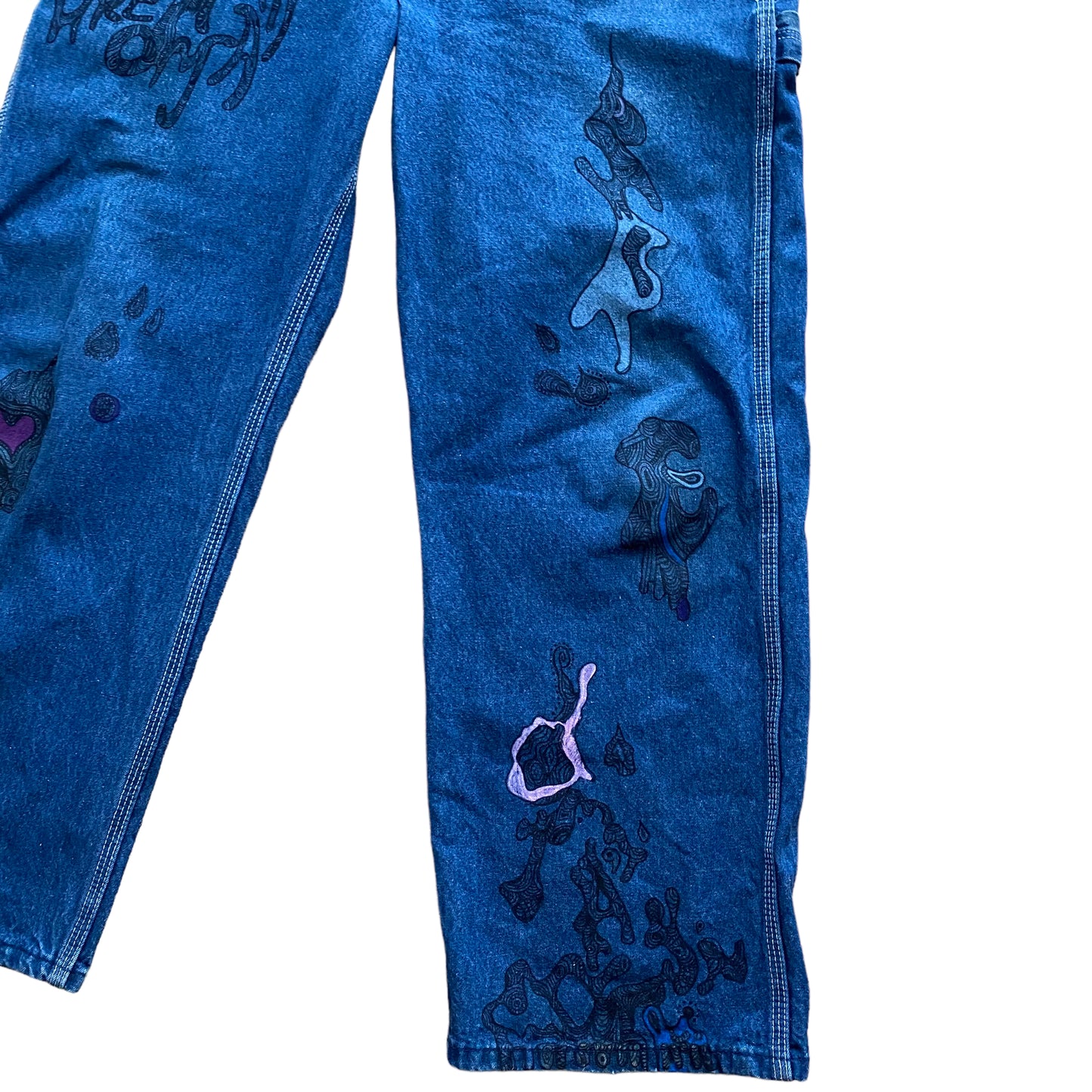デニムオーバーオール-HREdayam Paint Arrange-/Dickies