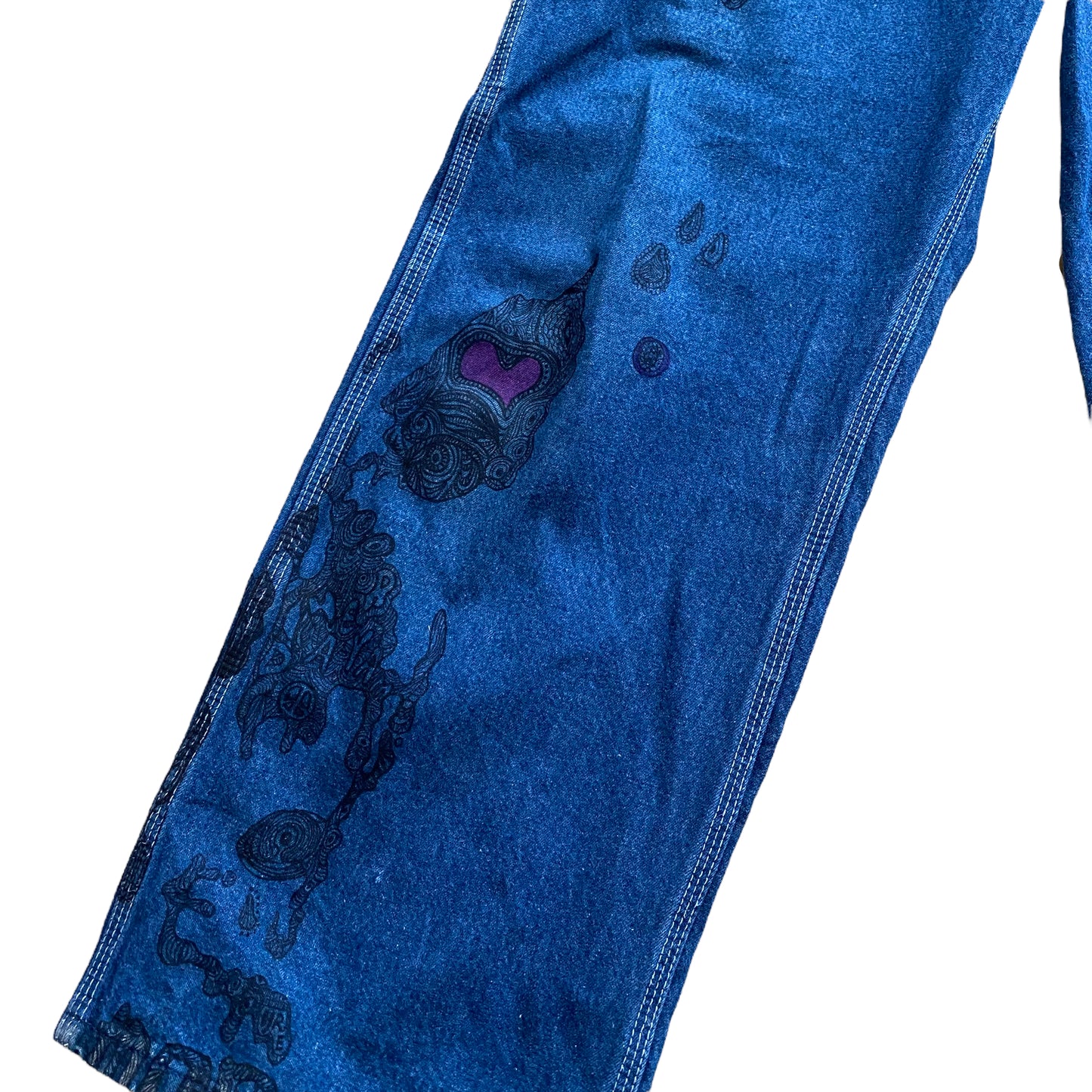 デニムオーバーオール-HREdayam Paint Arrange-/Dickies
