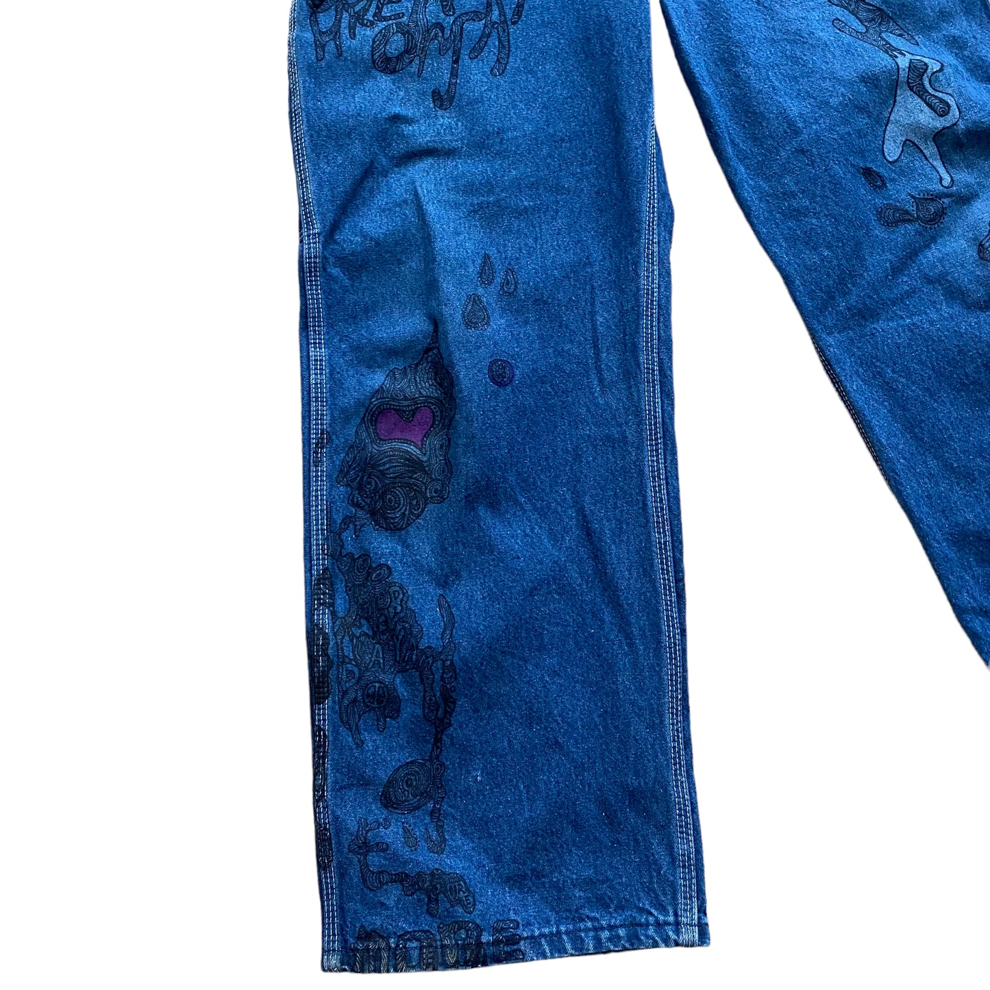 デニムオーバーオール-HREdayam Paint Arrange-/Dickies