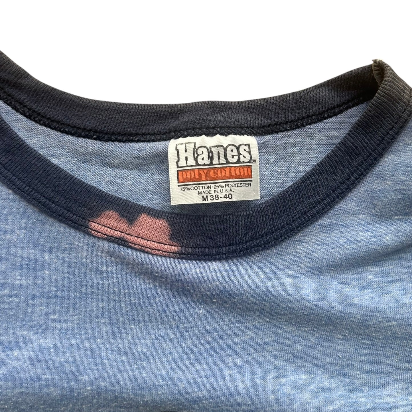 リンガーTシャツ〖霜降りブルー／Super Dad〗