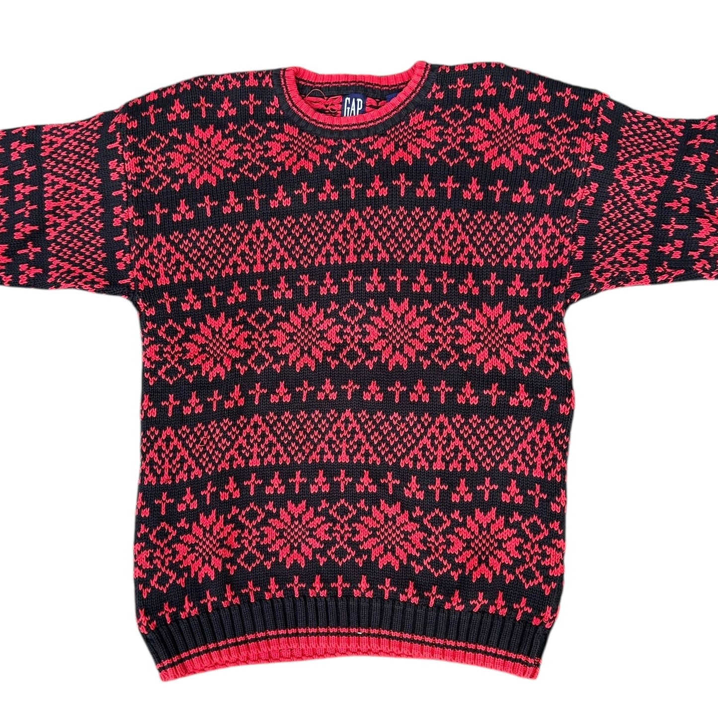 コットンニットセーター／OLD GAP「Many Flowers＆Trees」