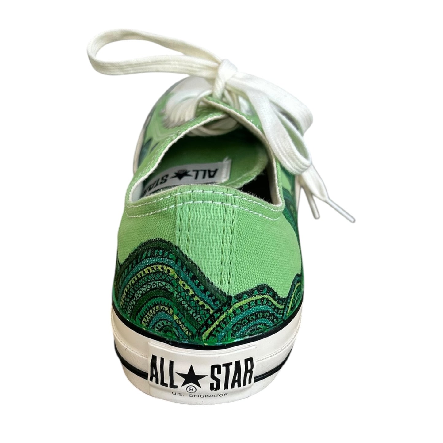Paitnt Sneaker 『Green Colorful Waves』