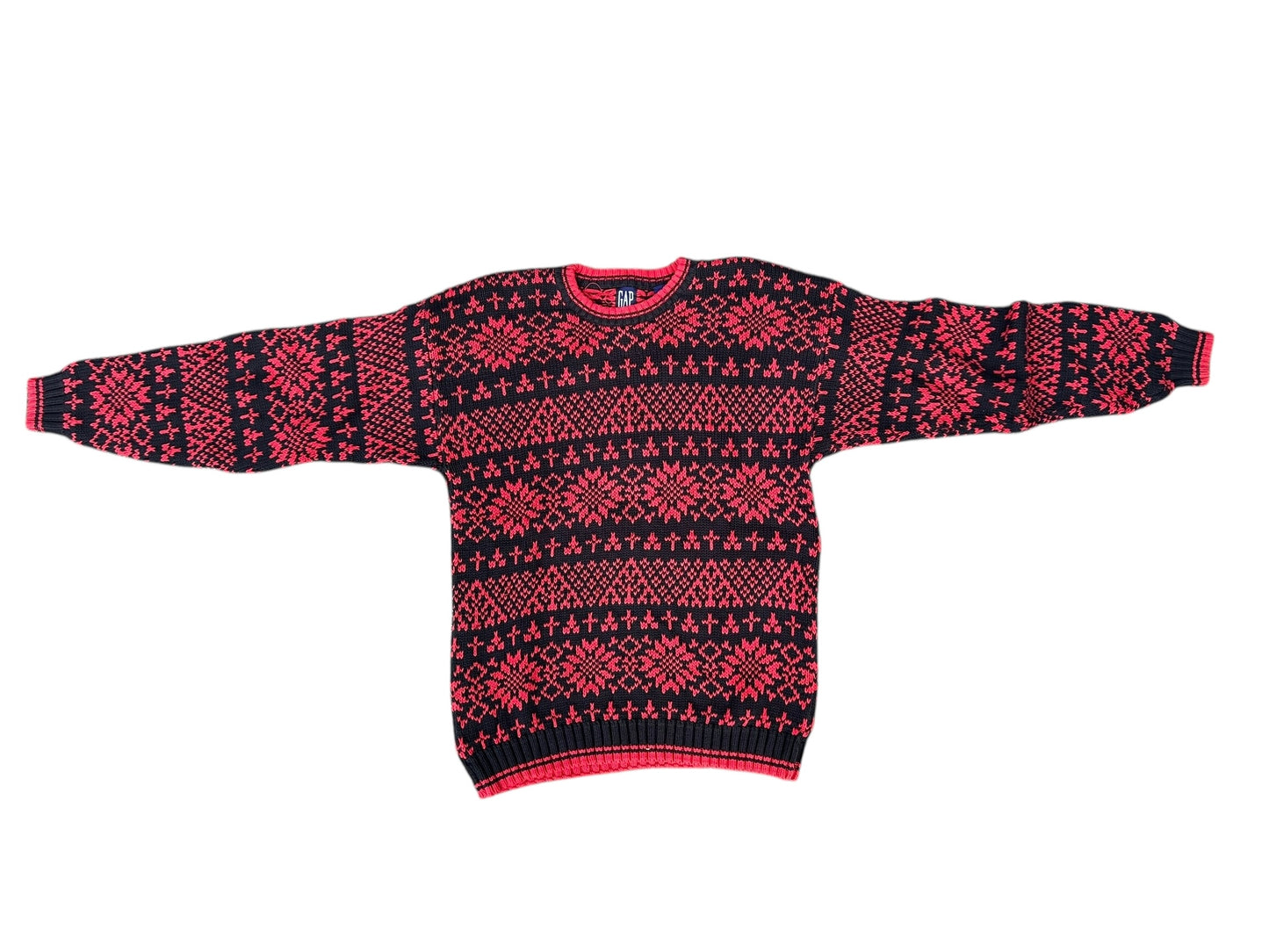 コットンニットセーター／OLD GAP「Many Flowers＆Trees」