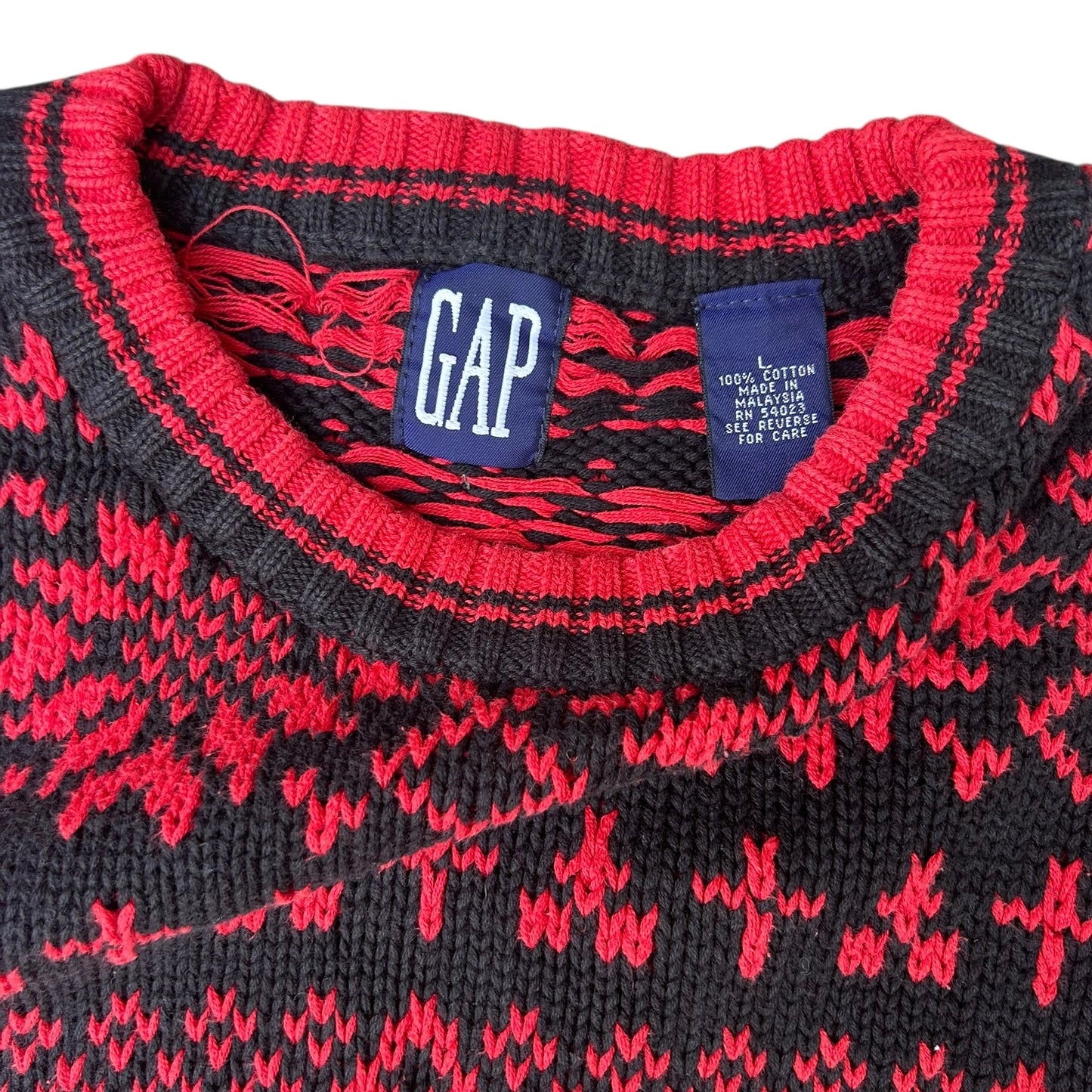 コットンニットセーター／OLD GAP「Many Flowers＆Trees」