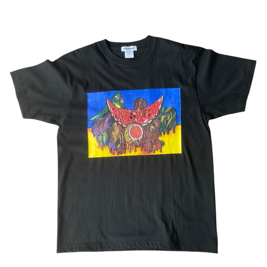 Short Sleeve Tee（A.Parrot & Dissolved Fruits） Black 2XLサイズ