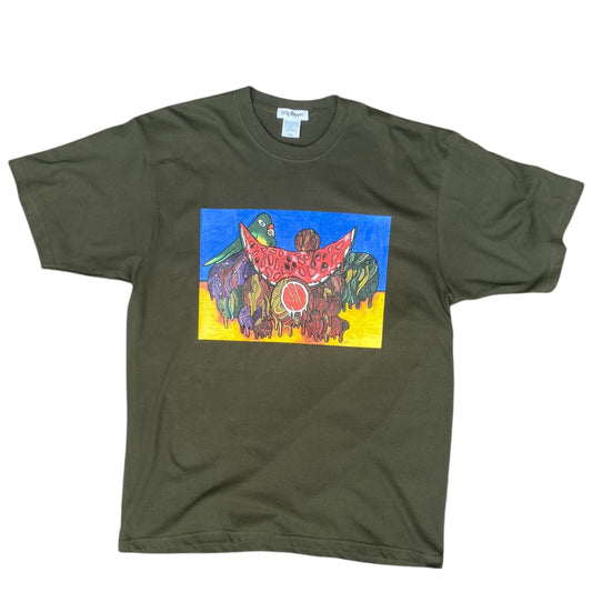 Short Sleeve Tee（A.Parrot & Dissolved Fruits） Khaki 2XLサイズ