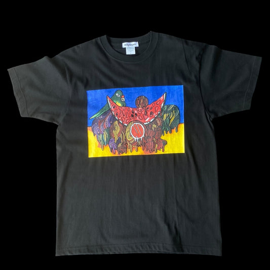 Short Sleeve Tee（A.Parrot & Dissolved Fruits） Black 2XLサイズ
