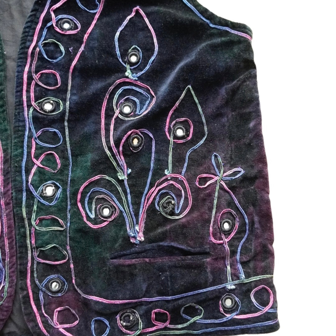 インド手刺繍ミラーワーク民族衣装 上・下 - ドレス
