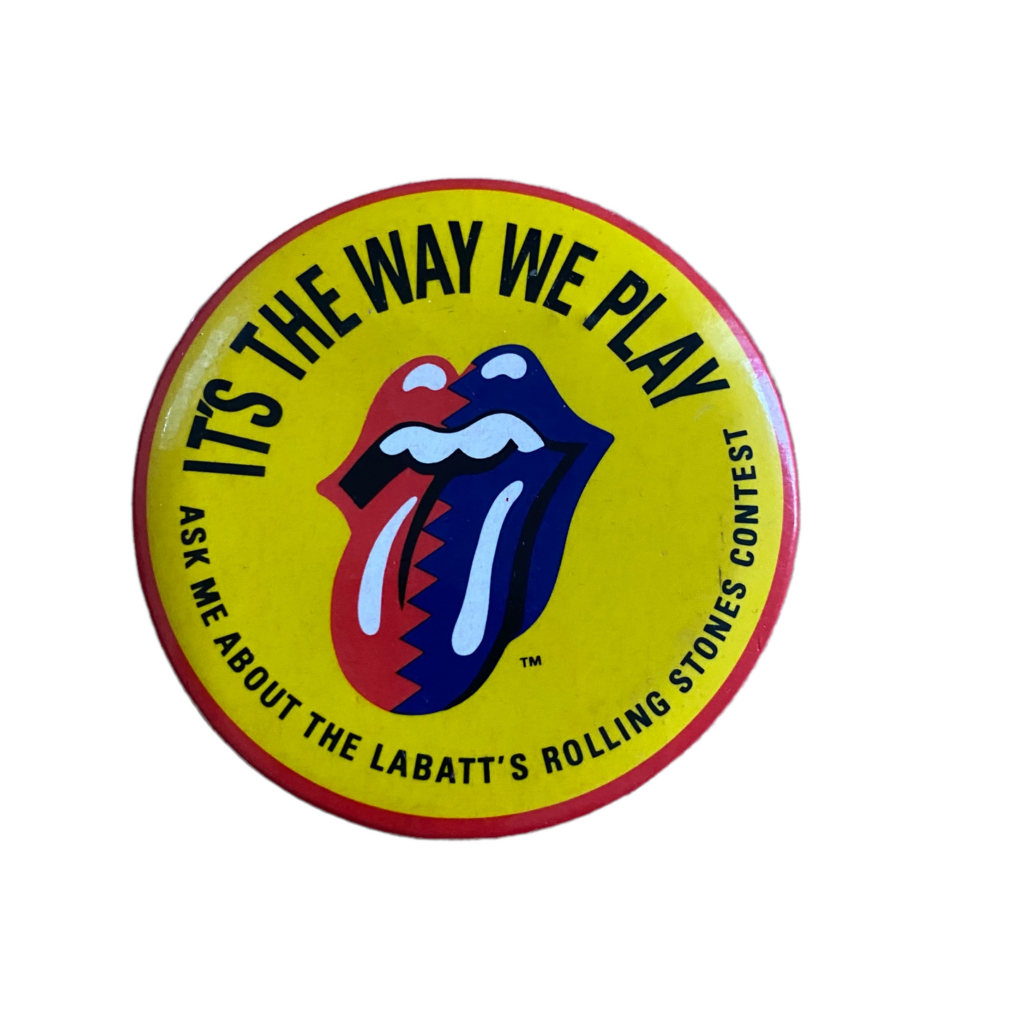 "ROLLING STONES" Event YEllow×Red PinbackButton